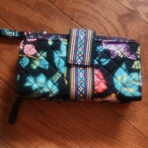 Vera Bradley Floral Quilted Wristlet
